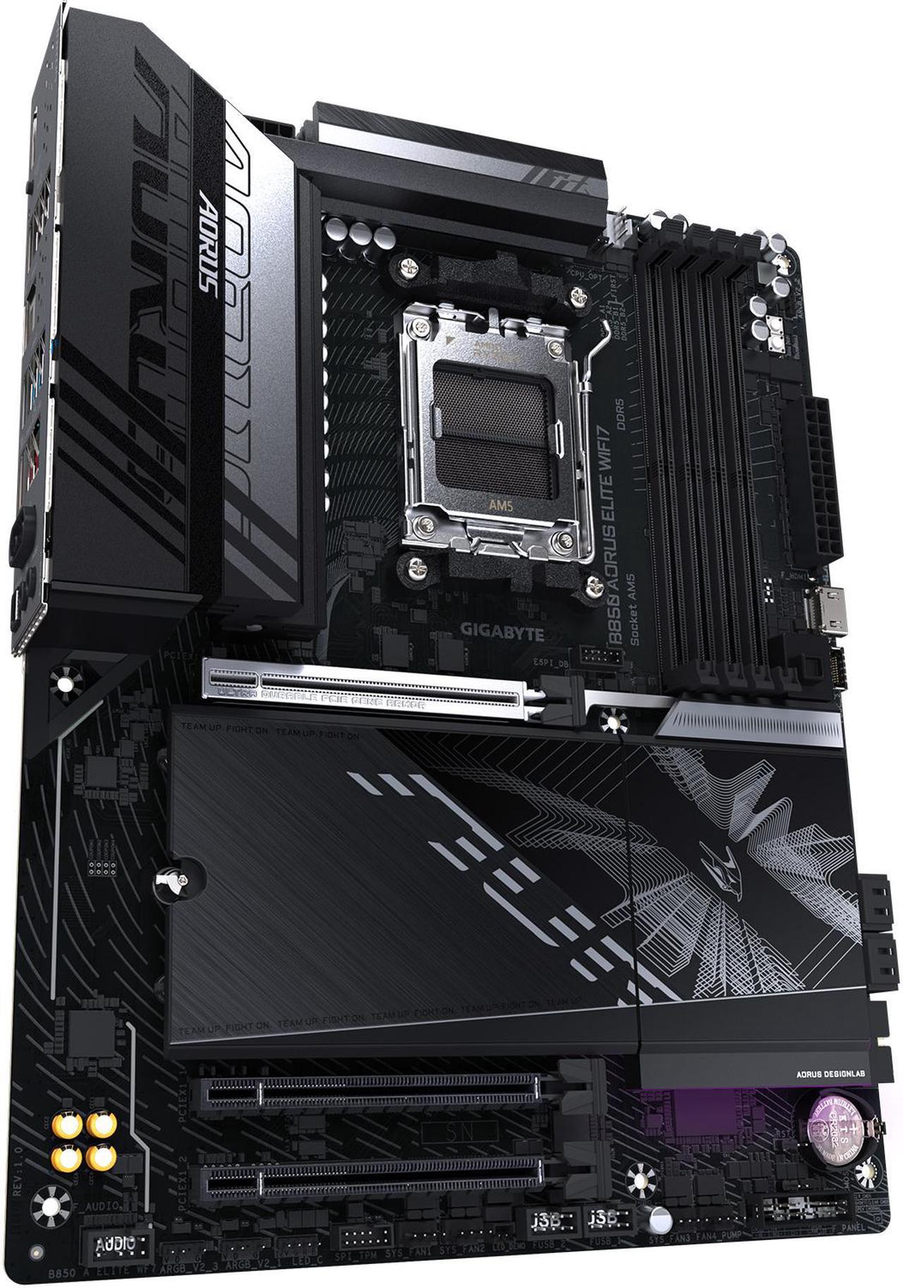 Alt view image 3 of 4 - GIGABYTE B850 AORUS ELITE WIFI7 AMD AM5 LGA 1718 Motherboard, ATX, DDR5, 3x M.2, PCIe 5.0, USB-C, WIFI7, 2.5GbE LAN, EZ-Latch 5-Year Warranty