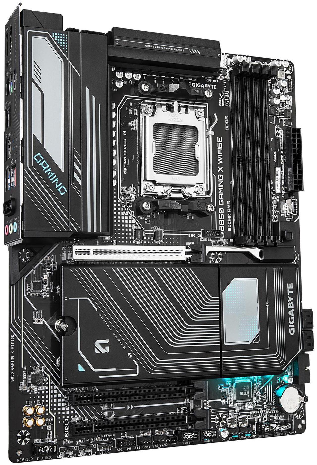 Alt view image 3 of 4 - GIGABYTE B850 GAMING X WIFI6E AMD AM5 LGA 1718 Motherboard, ATX, DDR5, 3x M.2, PCIe 5.0, USB-C, WIFI6E, 2.5GbE LAN, EZ-Latch, 5-Year Warranty