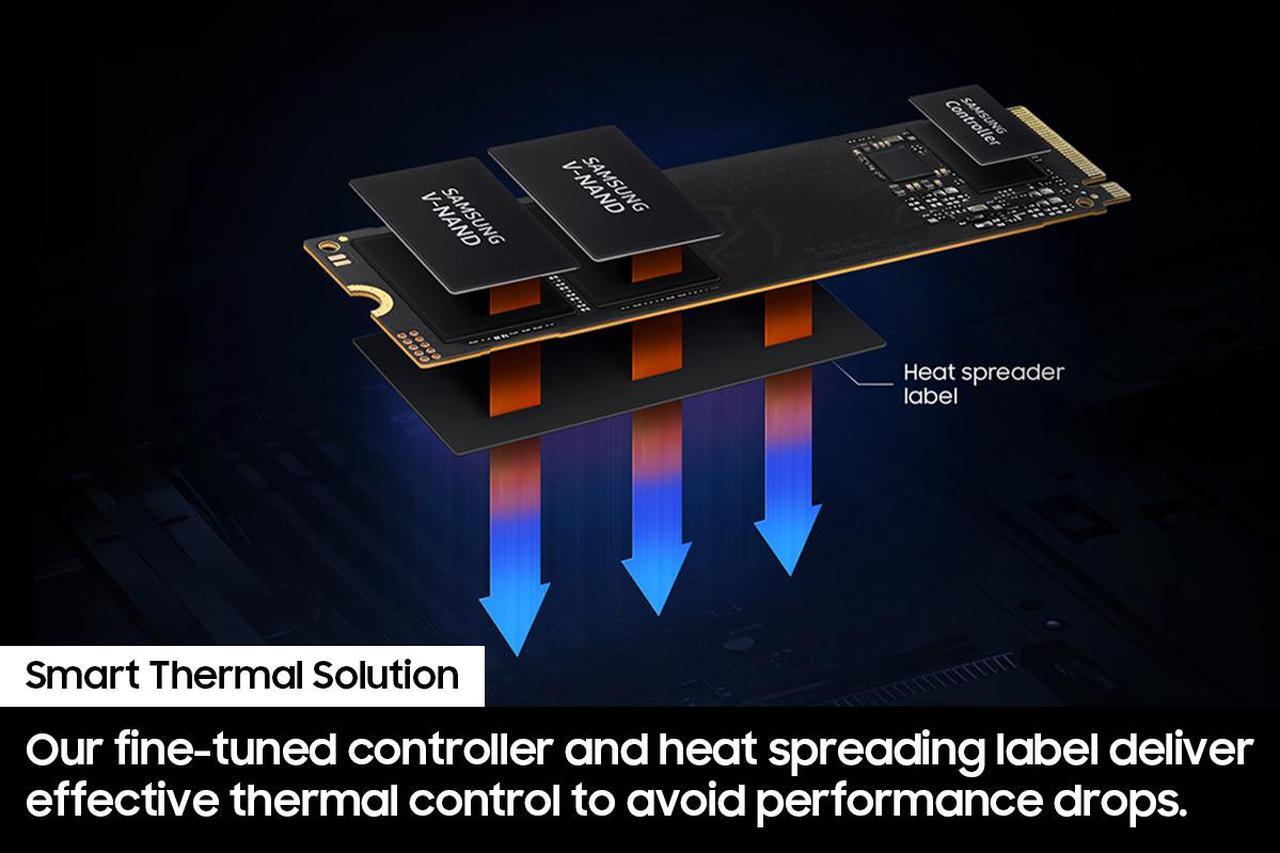 Alt view image 7 of 8 - SAMSUNG 990 EVO SSD 2TB, PCIe Gen 4x4 |  Gen 5x2 M.2 2280, Speeds Up-to 5,000MB/s,  Upgrade Storage for PC/Laptops, HMB  Technology and Intelligent Turbowrite (MZ-V9E2T0B/AM)