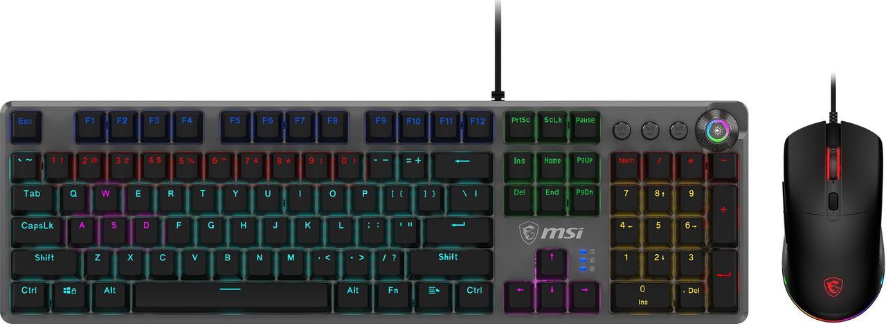 Main image of MSI Forge GK310 Mechanical Gaming Keyboard & Mouse Combo w/ Magnetic Cover - Hot Swappable Mechanical Red Switches, RGB, Ergonomic, Anti-GHOSTING, Angle-Adjustable