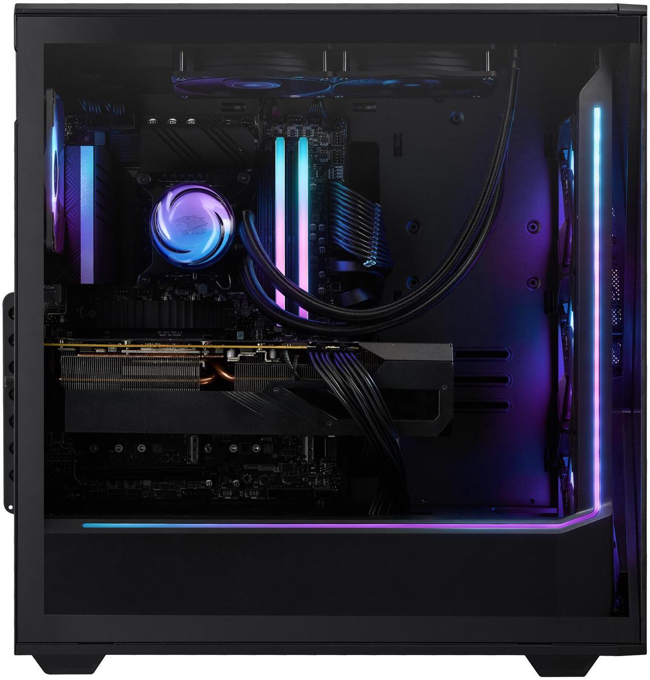Alt view image 6 of 19 - iBUYPOWER Slate 9 Black Gaming PC Desktop - AMD Ryzen 7 7800X3D - AMD Radeon RX 9070XT 16GB - 32GB DDR5 RGB - 1TB NVMe SSD - SBA7R97XT01