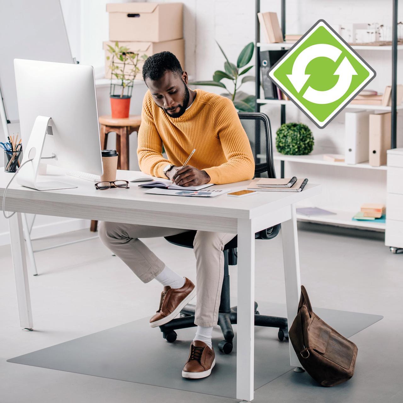Alt view image 19 of 19 - Ecotex Enhanced Polymer Rctglr Chair Mat Hard Floors36X48 FCECO123648EP