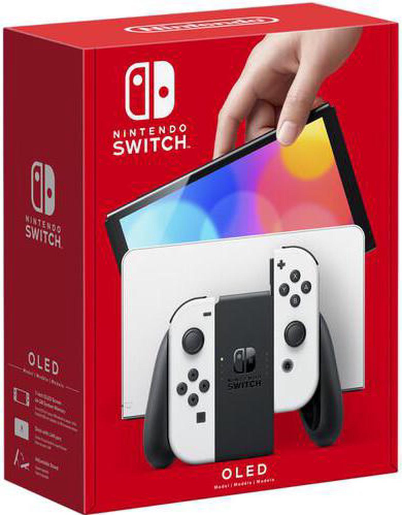 Alt view image 2 of 4 - Nintendo Switch OLED White with Mario Kart 8 Deluxe Game Bundle