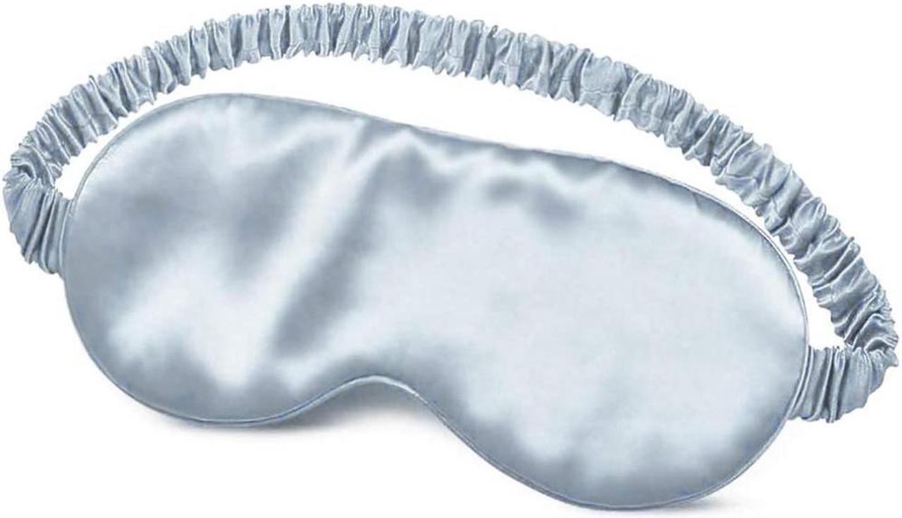Main image of Sleep Silk Eye Mask for Sleeping Unisex ,100% Pure Mulberry Silk Blackout Anti-Allergy Blindfold with Elastic Strap for Night,Travel,Nap,Meditation (Blue)