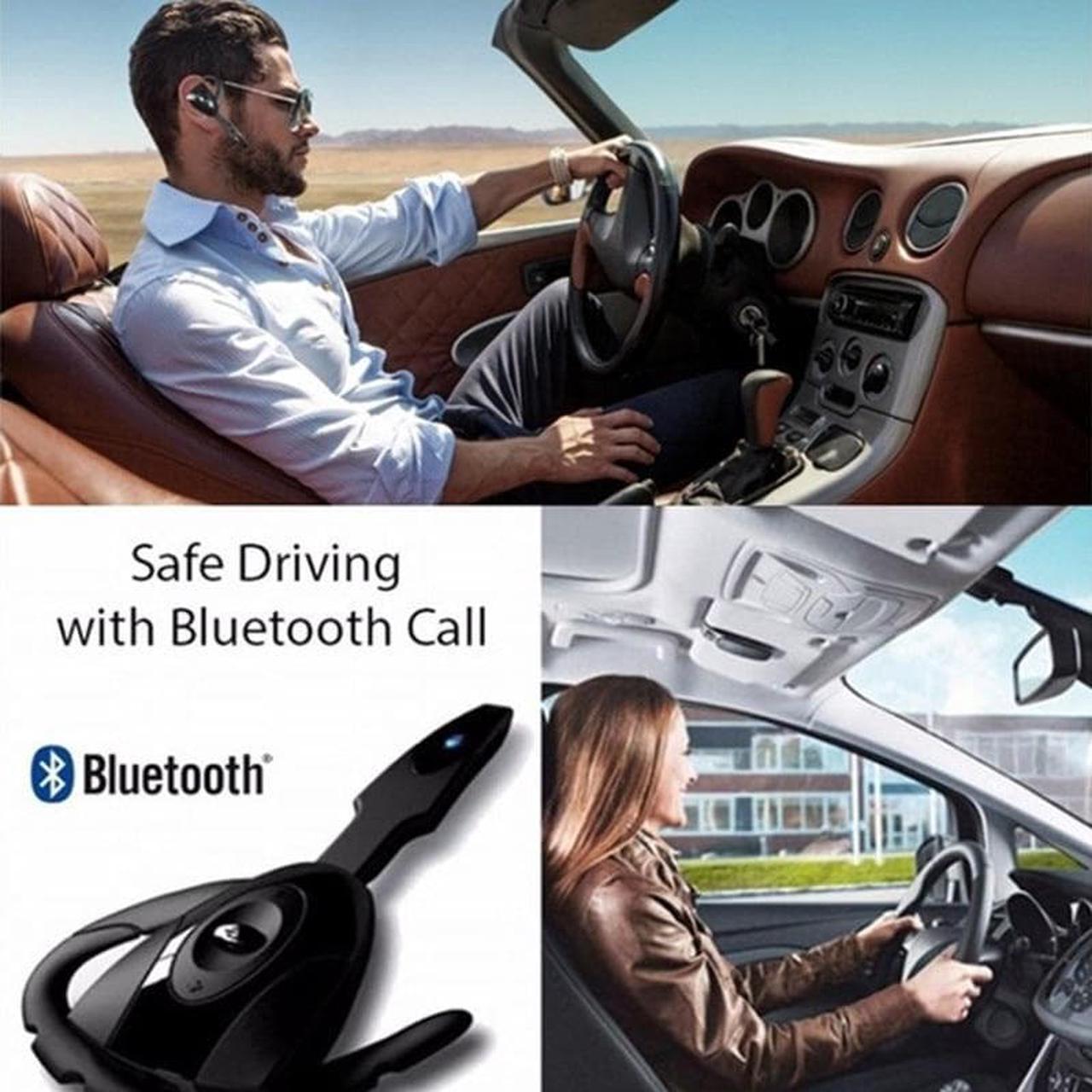 Alt view image 3 of 6 - Wireless Headphones Business Earphones Bluetooth-Compatible Headset Microphone Rechargeable Standby Car Driving Sport Handsfree(Black With earphone)