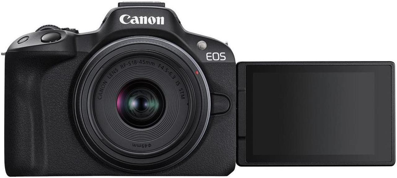 Alt view image 16 of 20 - Canon EOS R50 Mirrorless Camera with 18-45mm and 55-210mm Lenses (Black)