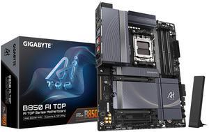 GIGABYTE B850 AI TOP AMD AM5 LGA 1718 Motherboard, ATX, DDR5, 3x M.2, PCIe 5.0, USB-C, WIFI7, 10GbE LAN, EZ-Latch