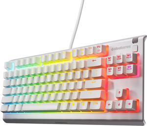 SteelSeries Apex 3 TKL RGB Gaming Keyboard — Tenkeyless Compact Form Factor — 8-Zone RGB Illumination — Water and Dust Resistant — Whisper-Quiet Gaming Switch