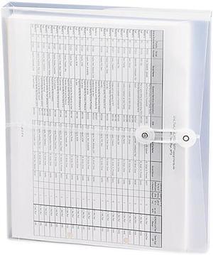 Smead 89521 Poly String & Button Booklet Envelope, 11 5/8 x 9 3/4 x 1 1/4, Clear, 5/Pack