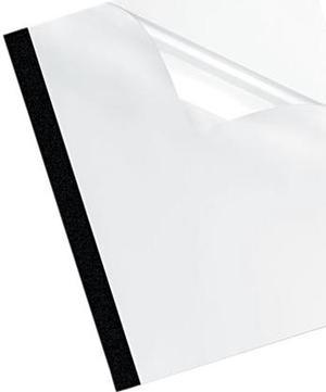 5222701 Fellowes Thermal Binding System Covers, 30 Sheets, 11-1/8 x 9-3/4, Clear/Black, 10/Pack