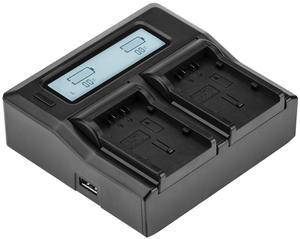 Green Extreme Dual Smart Charger with LCD Screen for Panasonic VW-VBG6