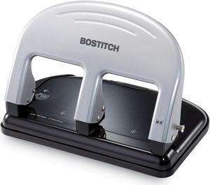 Inpress Three-Hole Punch, 40-Sheet Capacity, Black/silver