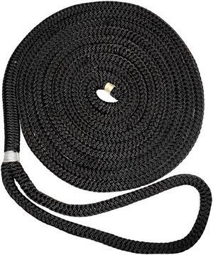 New England Ropes 5/8" X 15' Nylon Double Braid Dock Line - Black