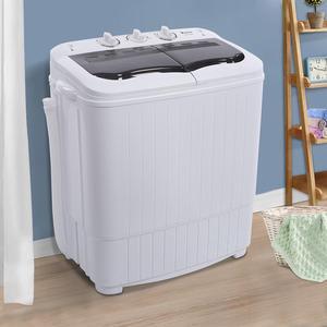 14.3lbs Portable Mini Washing Machine Twin Tub Compact Laundry Machine Dryer W/Drain Pump