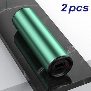 2 PACK Sky Genius Reuseable Electric Heated Hand Warmers USB Rechargeable Power Bank Warmer Heater 2in1 5000mAh Dark Green,Holiday Present