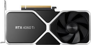 NVIDIA GeForce RTX 4060 Ti Founders Edition Graphics Card 8GB GDDR6X - Titanium and Black