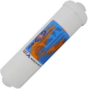 IPW Industries Inc-Omni-pure - (K5520P-JJ)- 10" x 2.5" 1 Micron Carbon Block With Phosphate Scale Inhibitor Inline Filter 1/4" OD Quick Connect